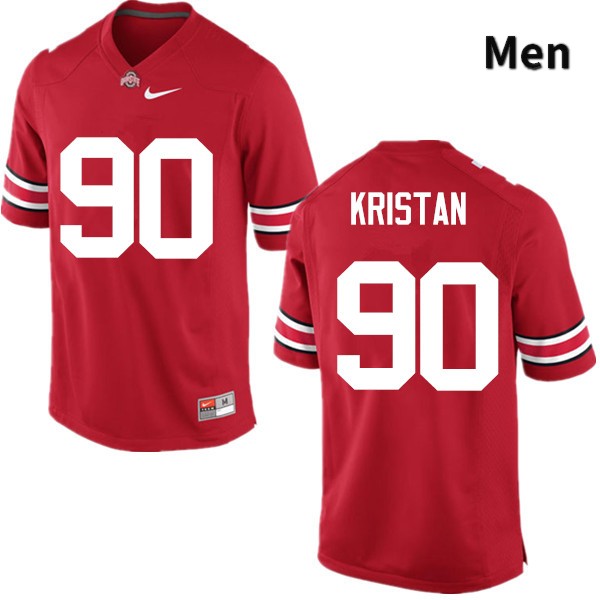 Men's Ohio State Buckeyes #90 Bryan Kristan Red Game College Stitched Football Jersey 23WY042CG